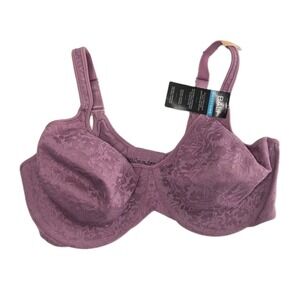 NWT Bali Back Smoothing Underwire Bra Mauve Purple Lace Passion for Comfort 40DD